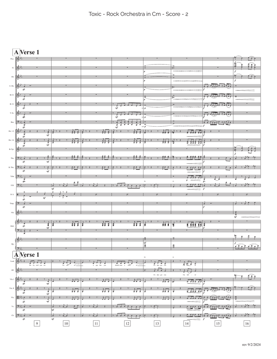 Toxic Full Orchestra scores gallery preview page 2