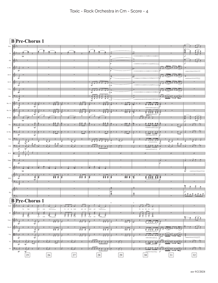 Toxic Full Orchestra scores gallery preview page 4