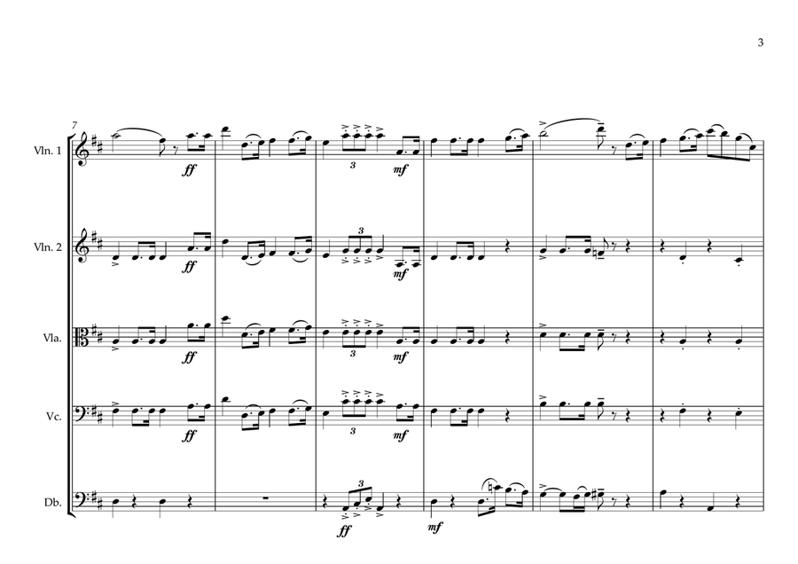 Panamanian National Anthem for String Orchestra (World National Anthem Series) String Orchestra scores gallery preview page 3