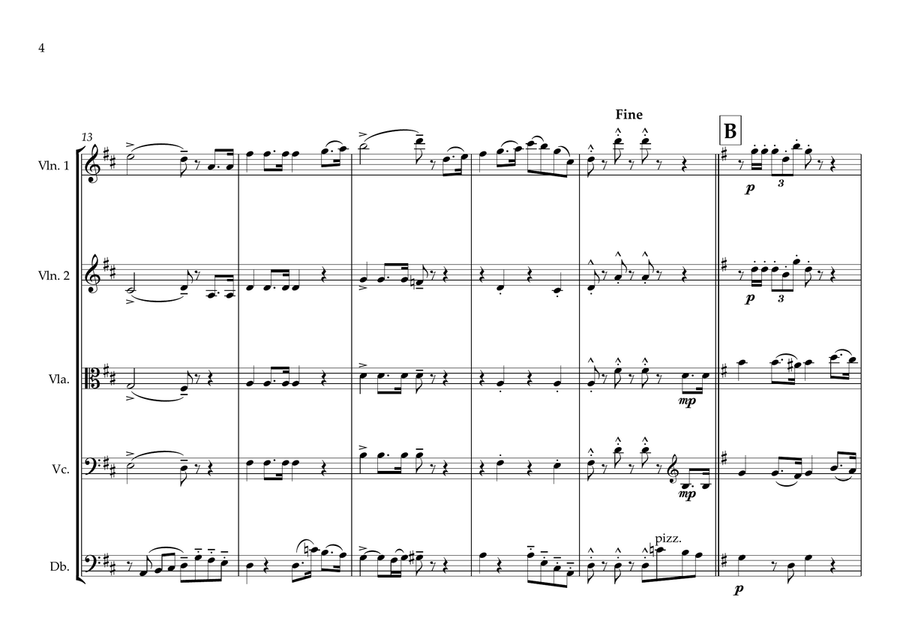 Panamanian National Anthem for String Orchestra (World National Anthem Series) String Orchestra scores gallery preview page 4