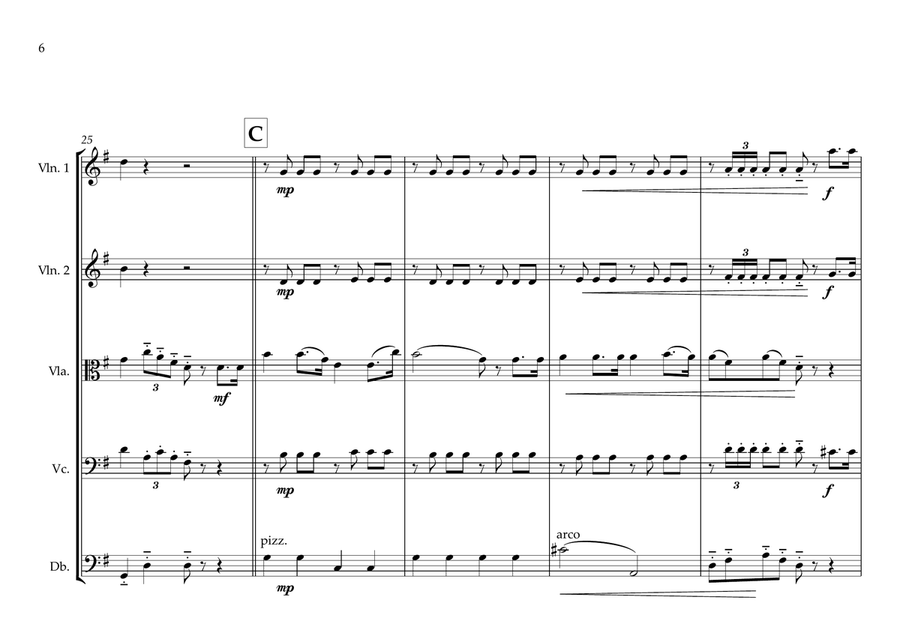 Panamanian National Anthem for String Orchestra (World National Anthem Series) String Orchestra scores gallery preview page 6