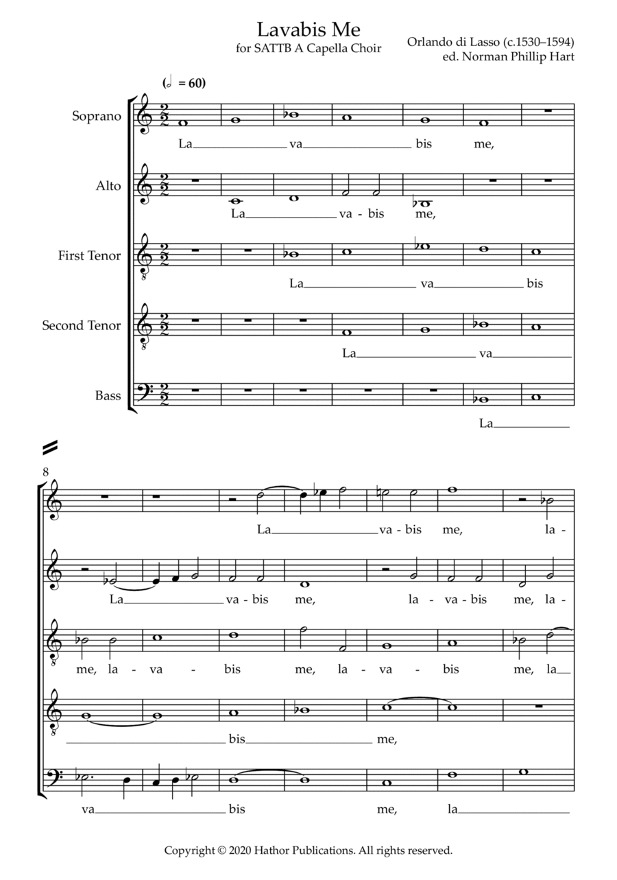 Lavabis Me A Cappella scores gallery preview page 1