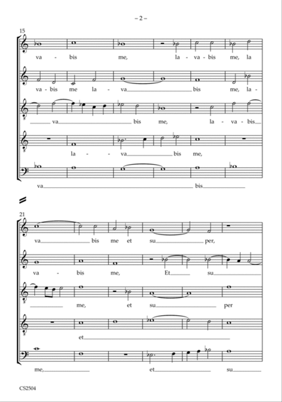 Lavabis Me A Cappella scores gallery preview page 2