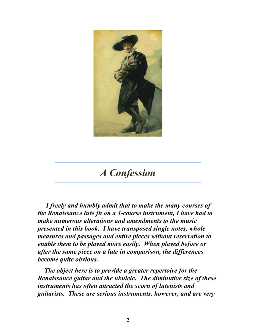 Thomas Robinson Schoole of Musicke Lute Music of the Renaissance Arranged For Baritone Ukulele Lute scores gallery preview page 4