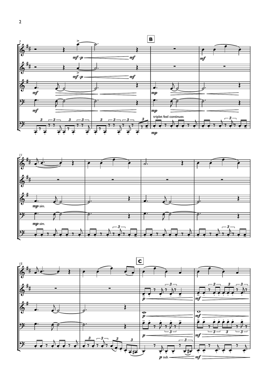 Everybody Wants To Rule The World Brass Ensemble scores gallery preview page 2