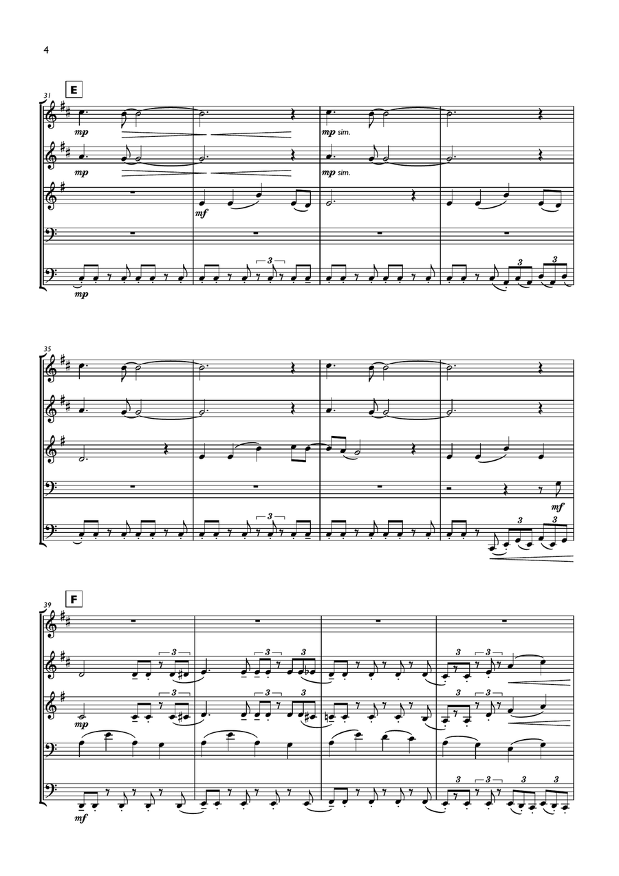 Everybody Wants To Rule The World Brass Ensemble scores gallery preview page 4
