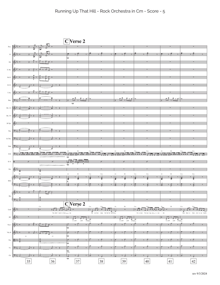 Running Up That Hill Full Orchestra scores gallery preview page 5