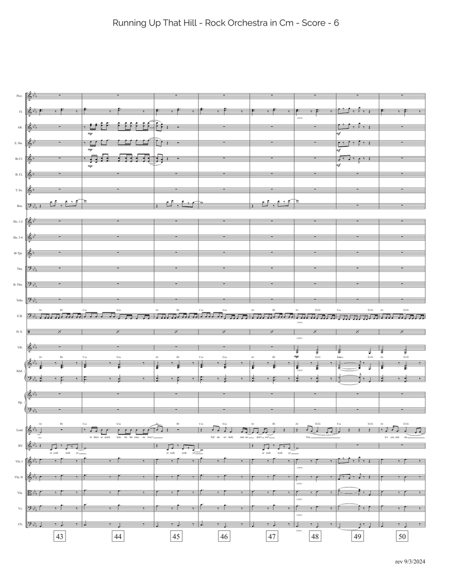 Running Up That Hill Full Orchestra scores gallery preview page 6