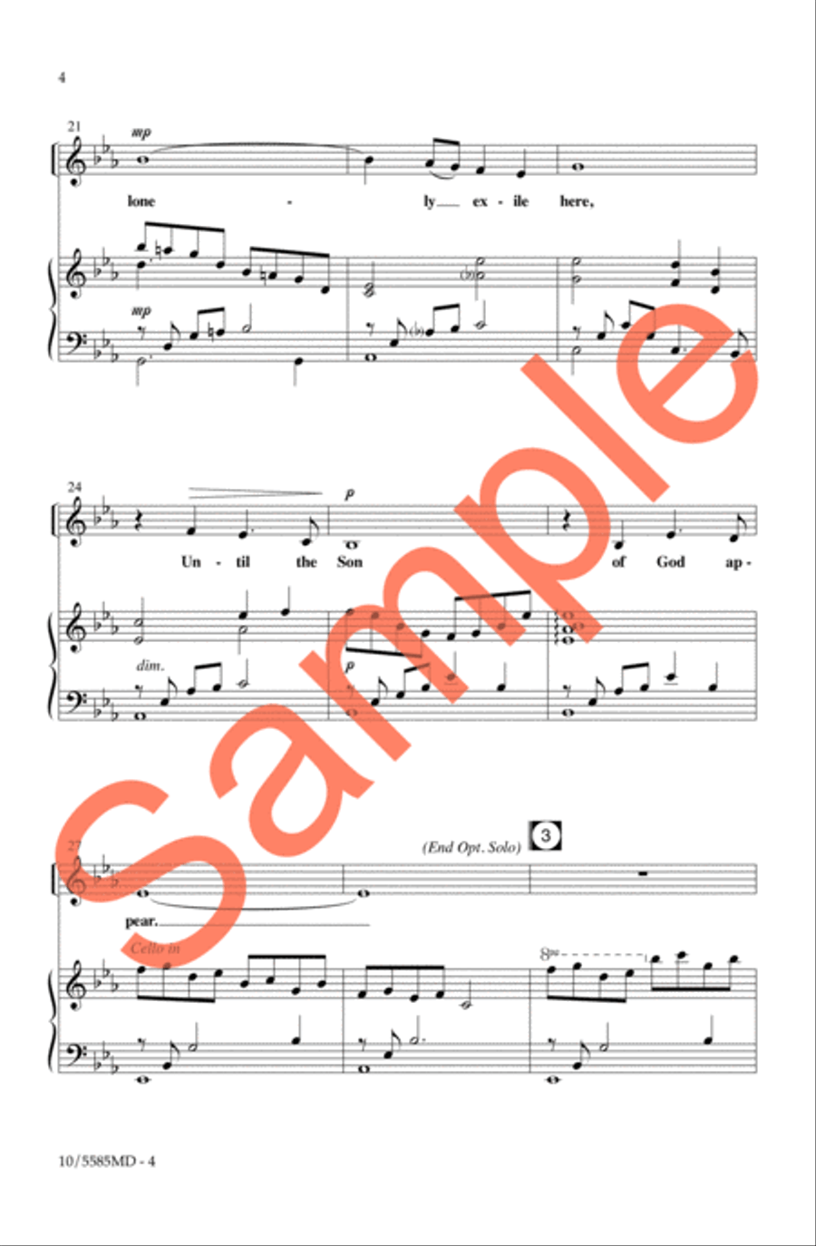 Come, Emmanuel Come, Emmanuel 4-Part scores gallery preview page 5