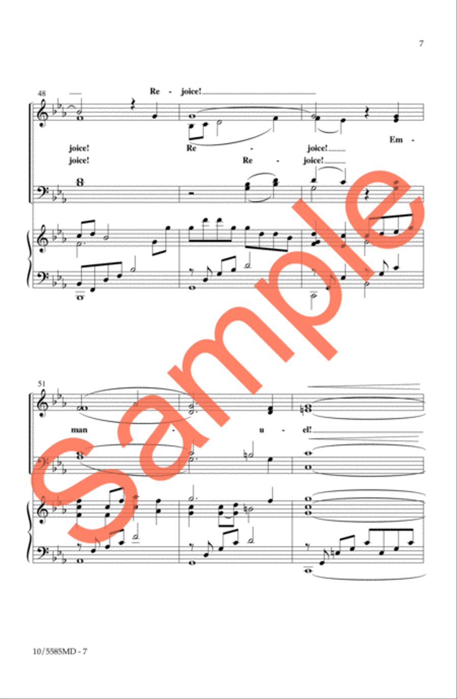 Come, Emmanuel Come, Emmanuel 4-Part scores gallery preview page 8
