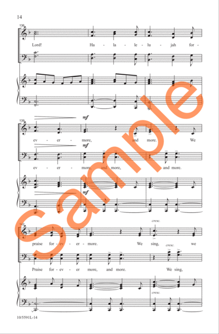 Ha-la-lelujah (Raise Your Song) 4-Part scores gallery preview page 14