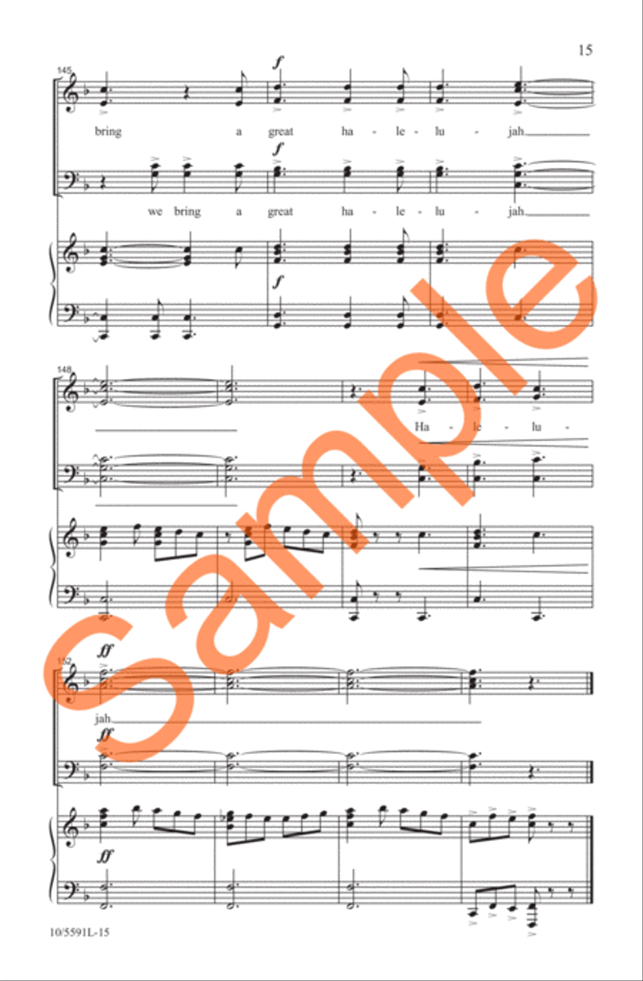 Ha-la-lelujah (Raise Your Song) 4-Part scores gallery preview page 15
