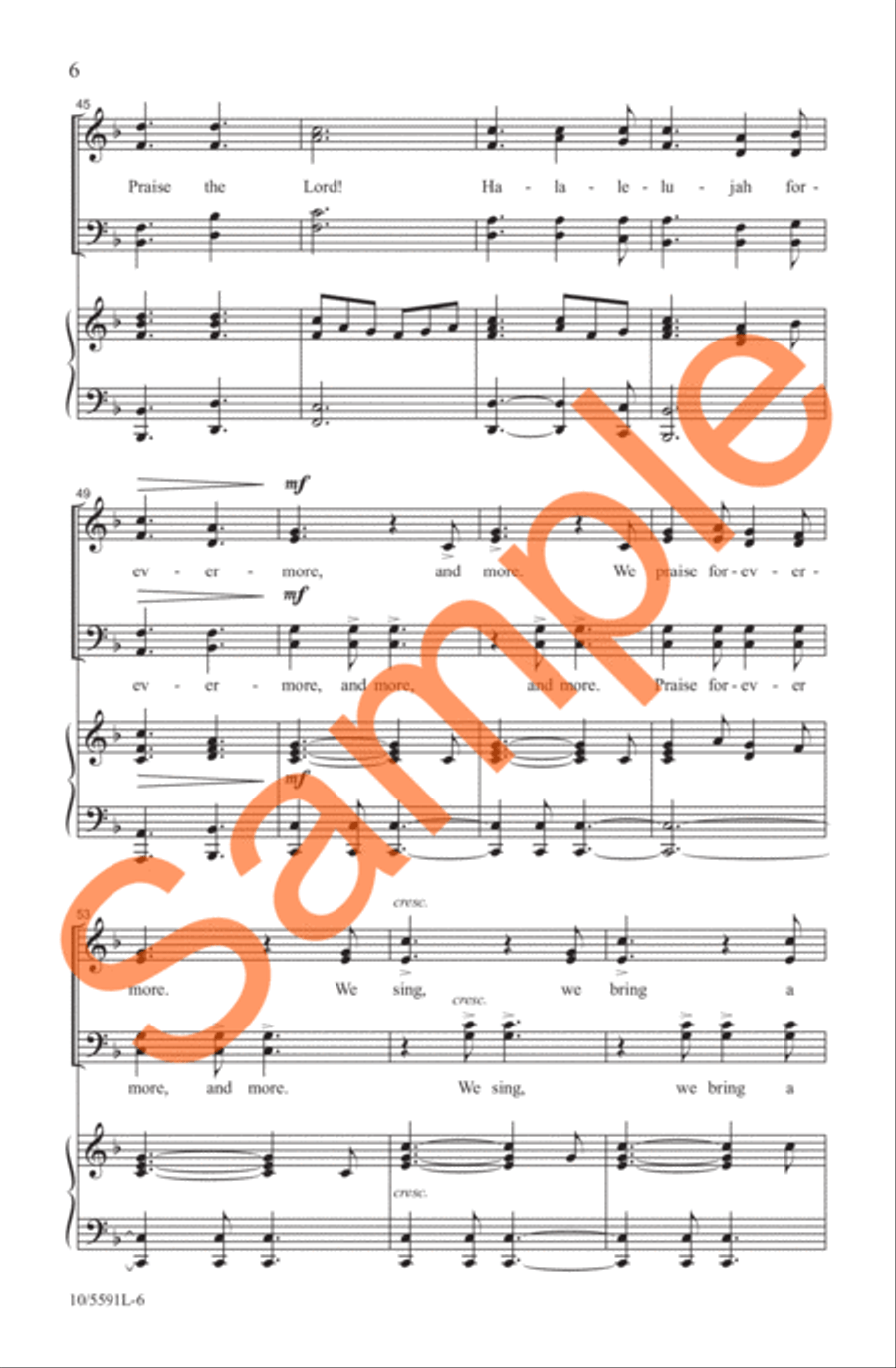 Ha-la-lelujah (Raise Your Song) 4-Part scores gallery preview page 7