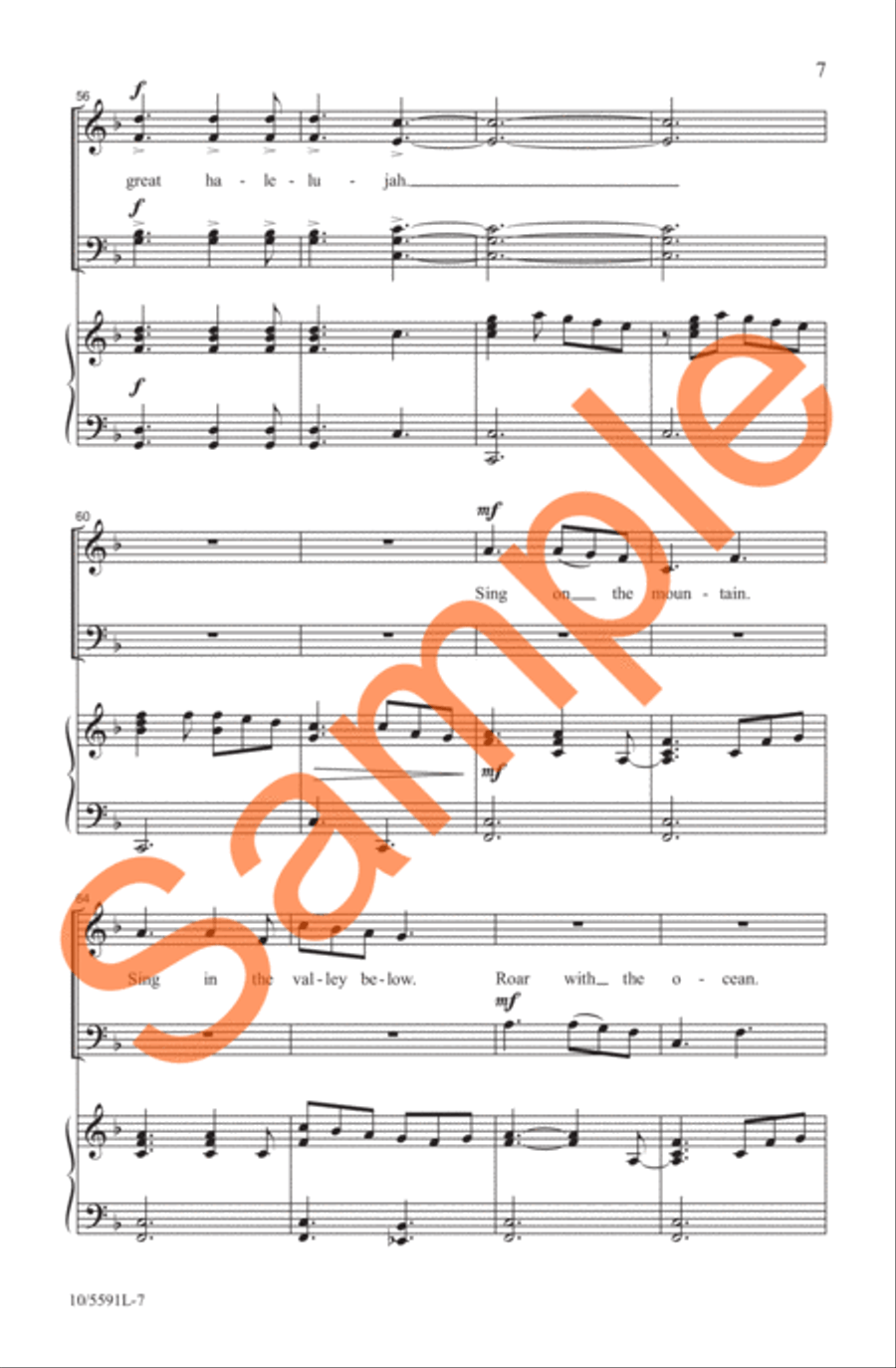 Ha-la-lelujah (Raise Your Song) 4-Part scores gallery preview page 8