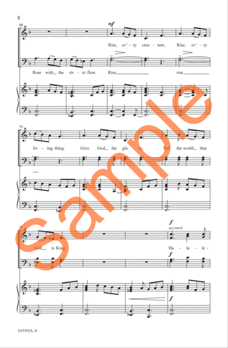 Ha-la-lelujah (Raise Your Song) 4-Part scores gallery preview page 9
