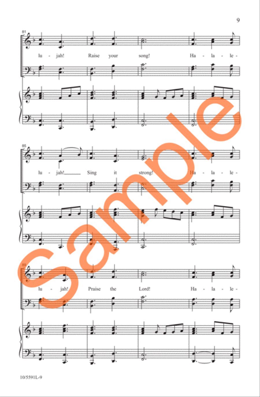 Ha-la-lelujah (Raise Your Song) 4-Part scores gallery preview page 10