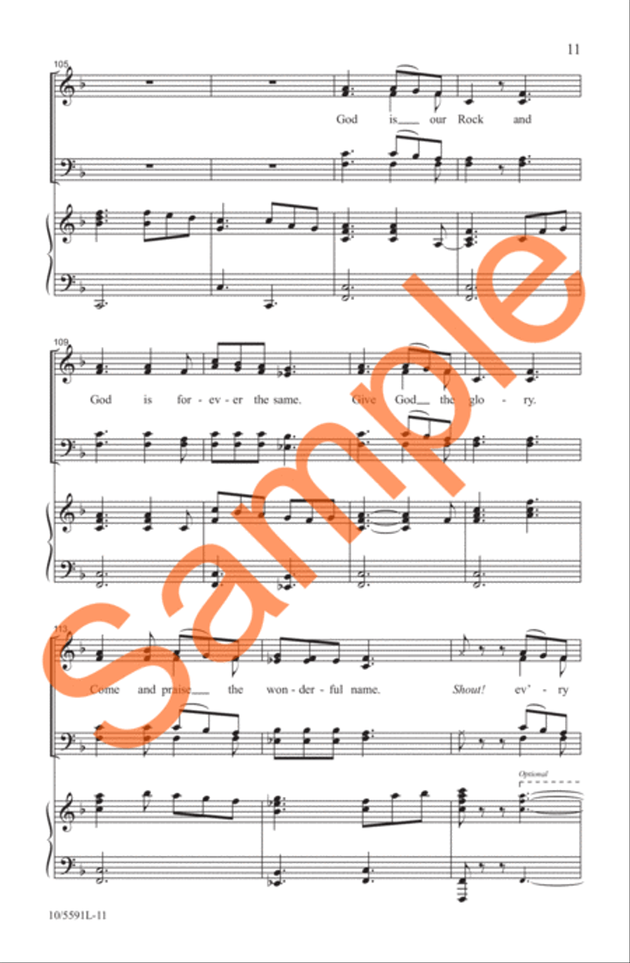 Ha-la-lelujah (Raise Your Song) 4-Part scores gallery preview page 11