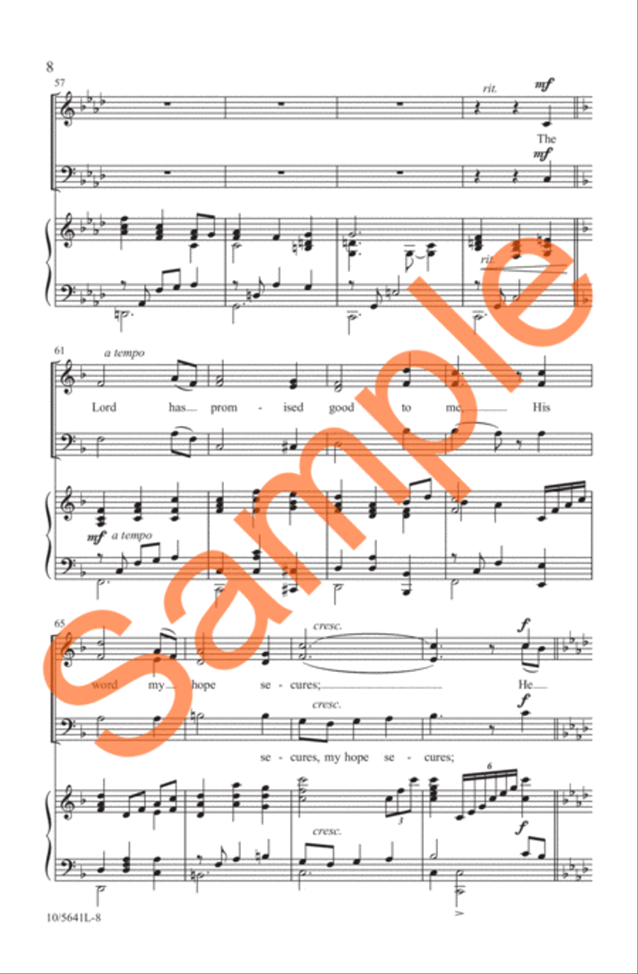 Amazing Grace! How Sweet the Sound 3-Part scores gallery preview page 8