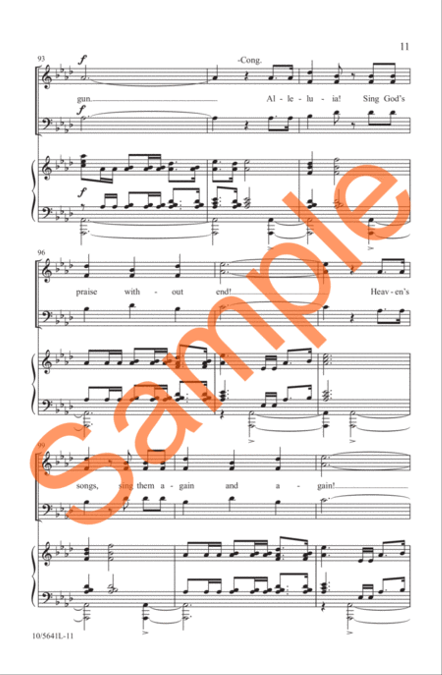 Amazing Grace! How Sweet the Sound 3-Part scores gallery preview page 10