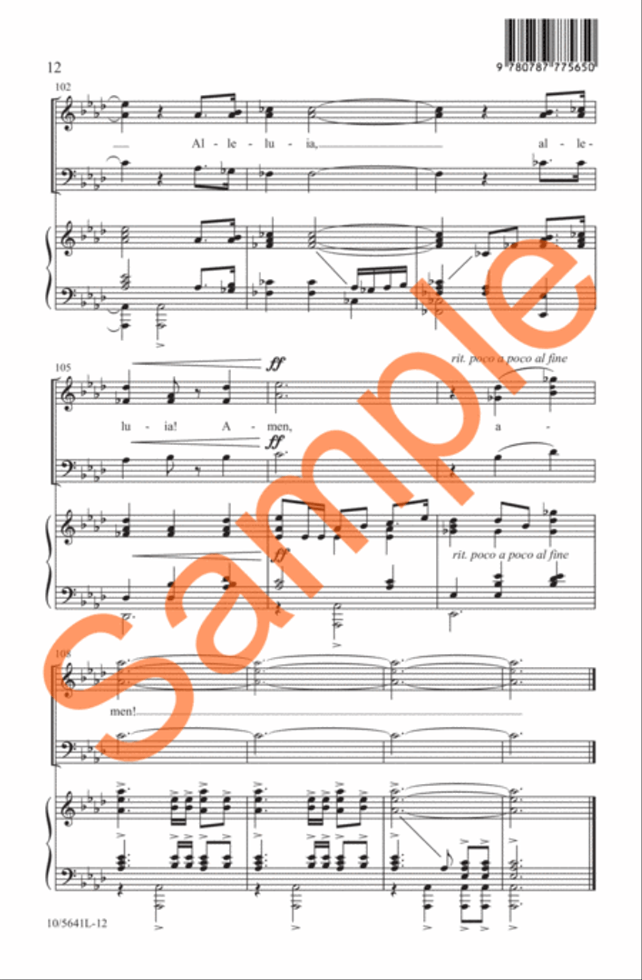Amazing Grace! How Sweet the Sound 3-Part scores gallery preview page 11