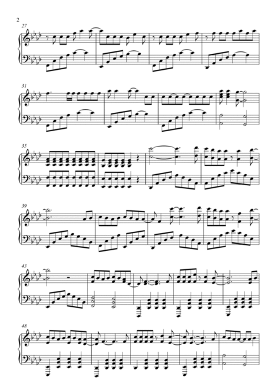Misery Business Piano Solo scores gallery preview page 2