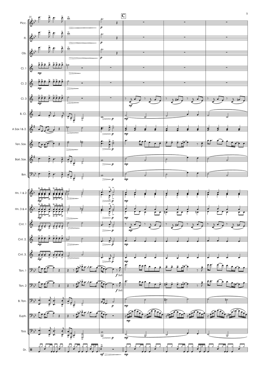Space Man Space Man Marching Band scores gallery preview page 5