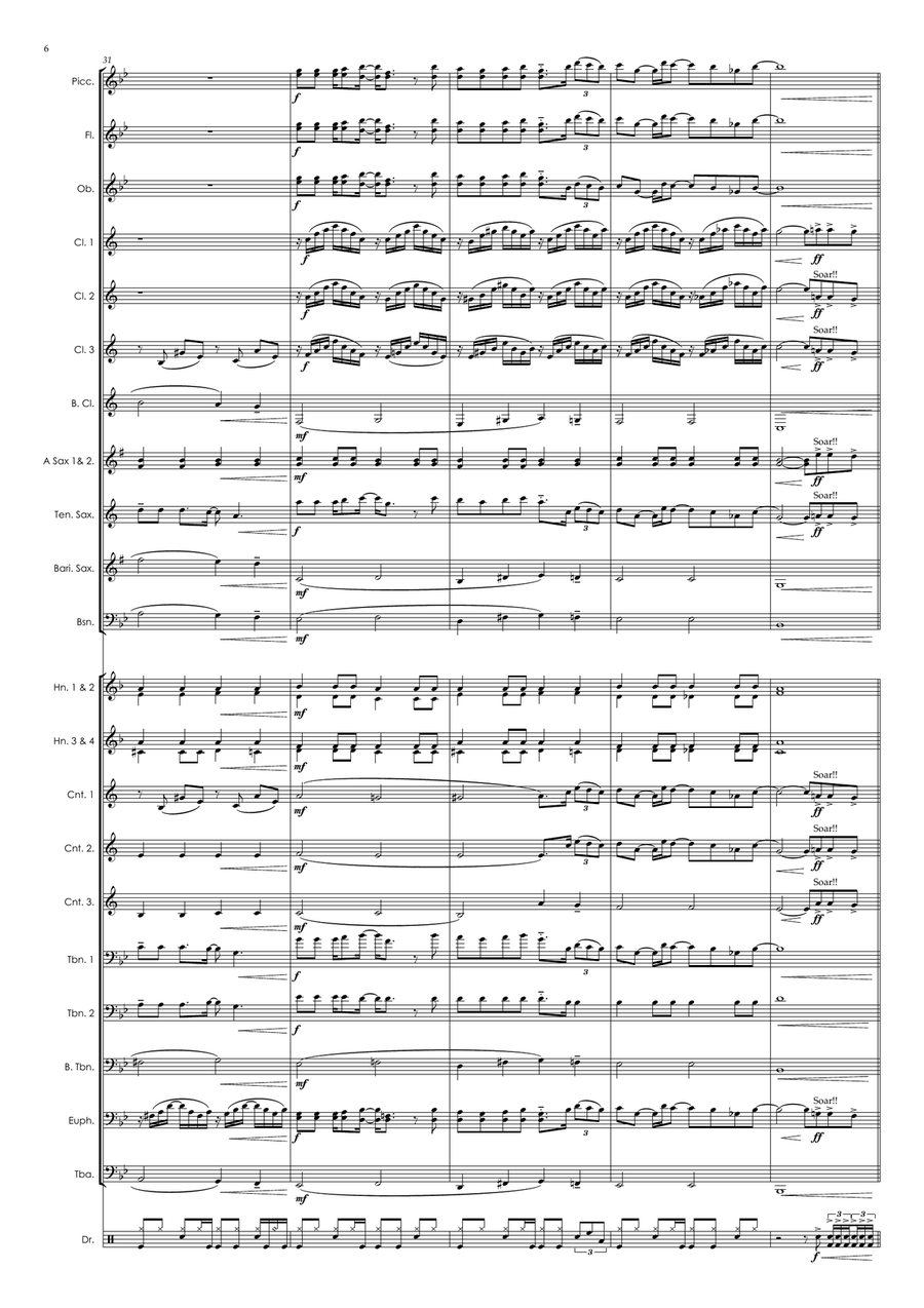 Space Man Space Man Marching Band scores gallery preview page 6