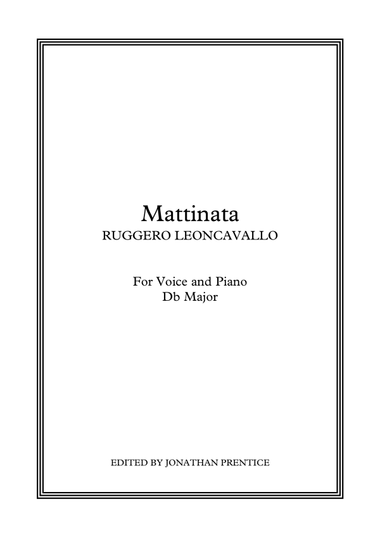 Mattinata (Db Major)