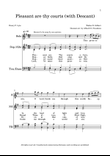 Pleasant are thy courts (with Descant)
