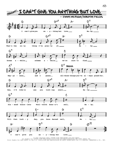 I Can't Give You Anything But Love (arr. Robert Rawlins)