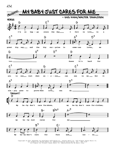 My Baby Just Cares For Me (arr. Robert Rawlins)