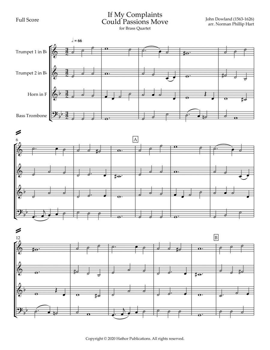 If My Complaints Could Passions Move Horn scores gallery preview page 1
