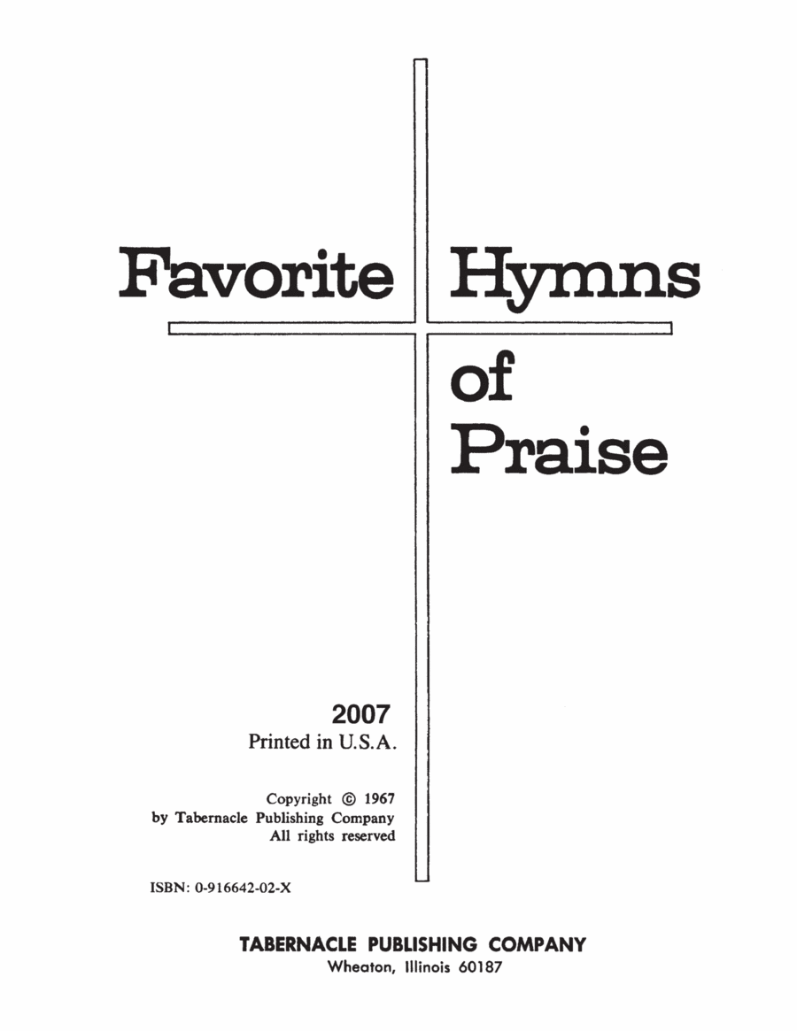 Favorite Hymns of Praise Hymnal scores gallery preview page 1