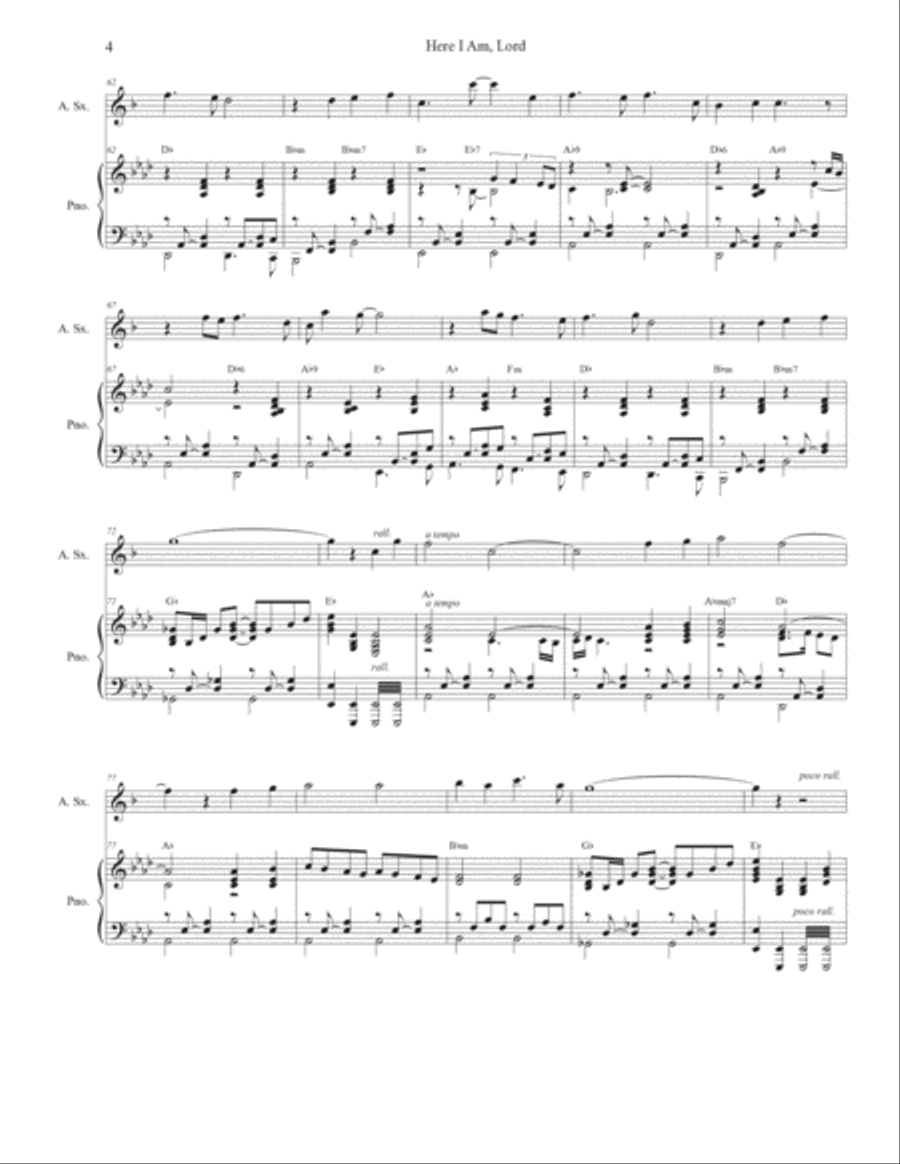 Here I Am, Lord Alto Saxophone scores gallery preview page 4