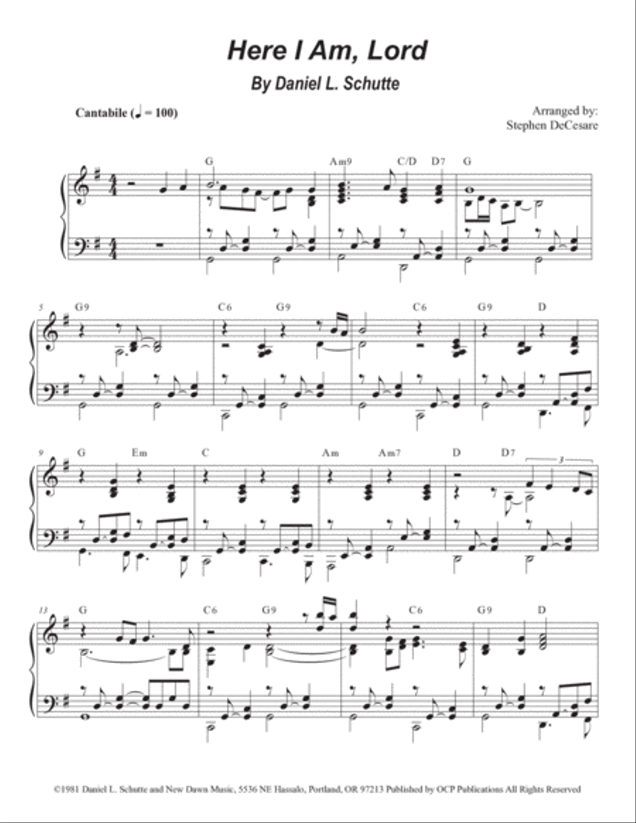 Here I Am, Lord Alto Saxophone scores gallery preview page 6