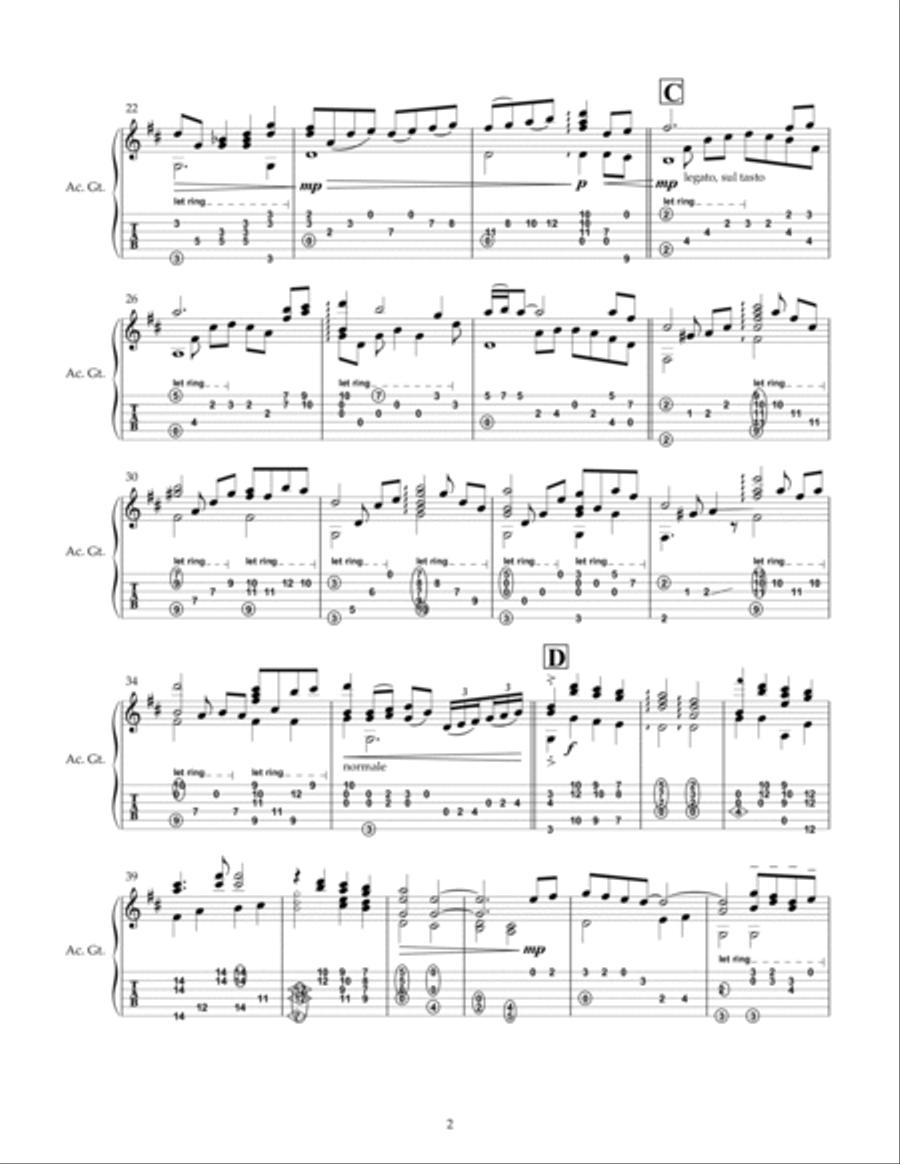 Aeris's Theme Acoustic Guitar scores gallery preview page 2