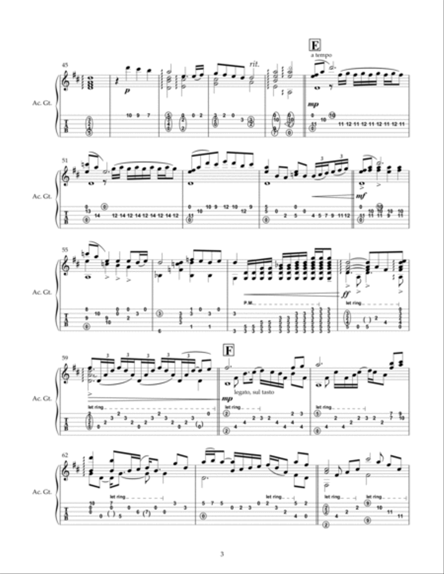 Aeris's Theme Acoustic Guitar scores gallery preview page 3