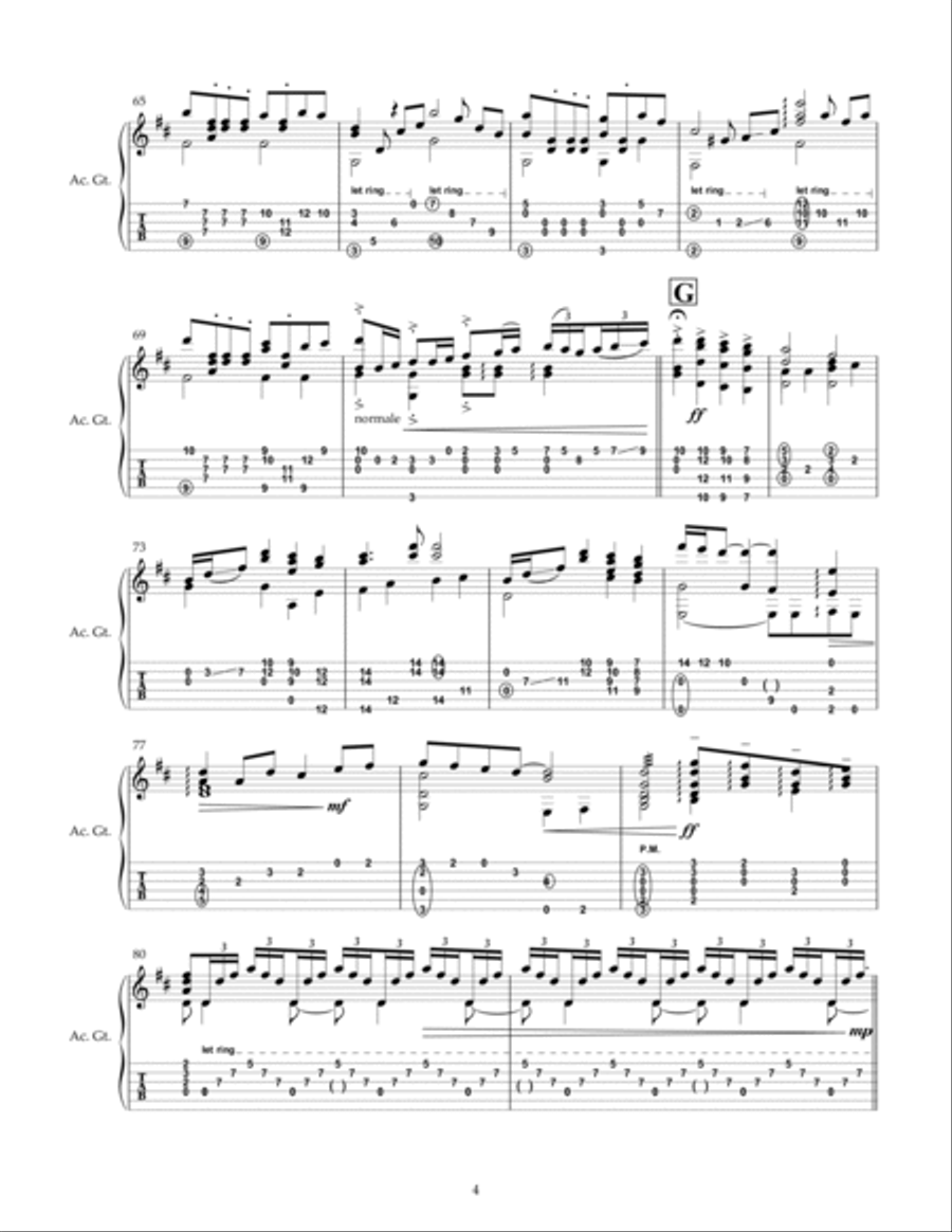 Aeris's Theme Acoustic Guitar scores gallery preview page 4