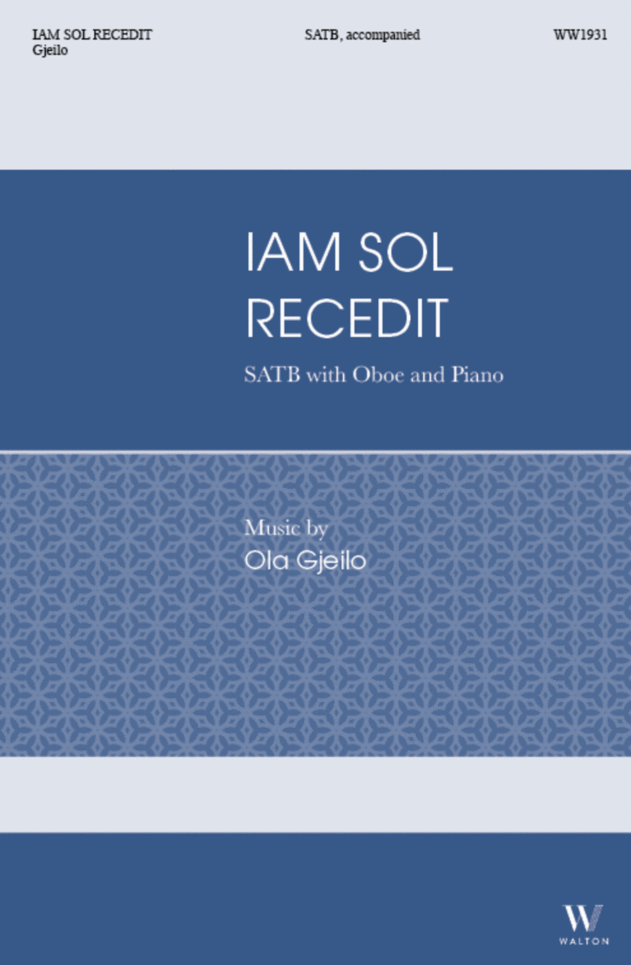 Iam Sol Recedit Iam Sol Recedit 4-Part scores gallery preview page 1