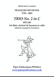 TRIO No. 2 in C MAJOR for flute, clarinet & bassoon or cello