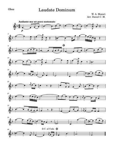 Laudate Dominum for oboe