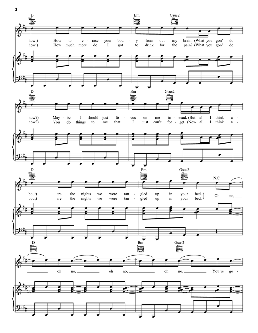 Left And Right (feat. Jung Kook of BTS) Piano, Vocal, Guitar scores gallery preview page 2