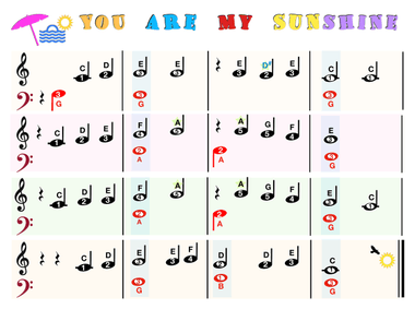 You'e My Sunshine Color Coded