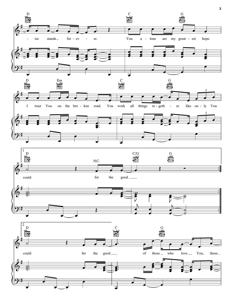 For The Good For The Good Piano, Vocal, Guitar scores gallery preview page 3