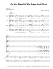 Do Not Stand At My Grave And Weep (Vocal Quartet - (SATB) mini preview