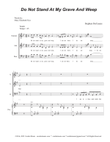 Do Not Stand At My Grave And Weep (SAB) mini preview