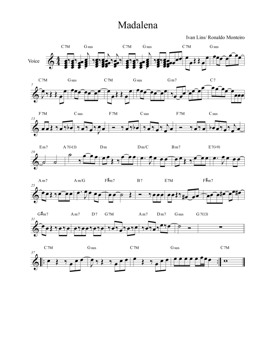 Madalena Piano scores gallery preview page 1