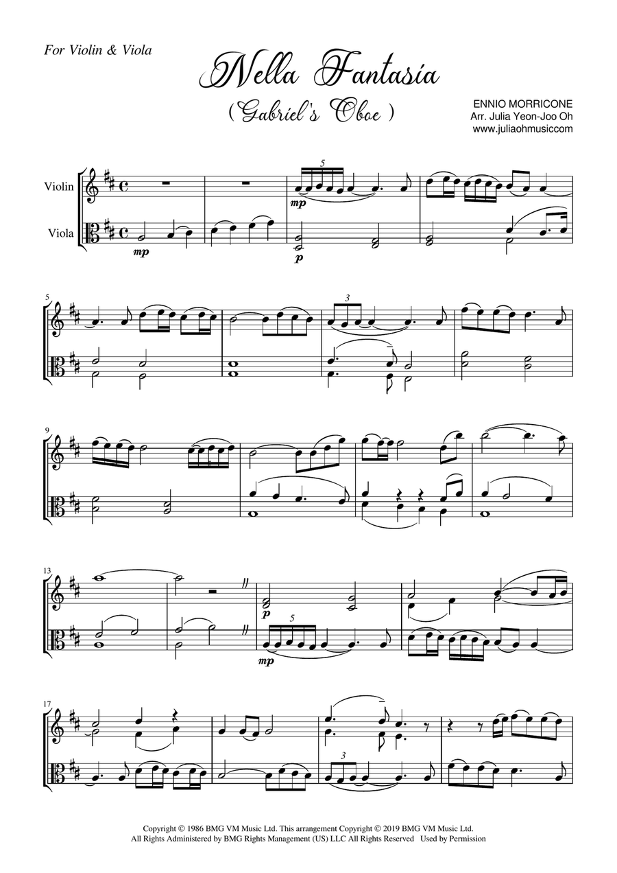 Gabriel's Oboe Gabriel's Oboe Viola scores gallery preview page 2