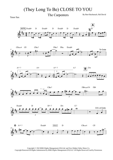 (they Long To Be) Close To You
