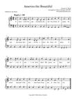 America the Beautiful in C (Easy Piano)
